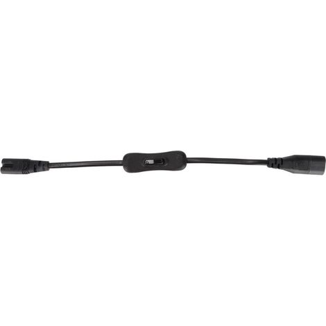 Câble d'extension IEC 320 C8 vers C7 avec interrupteur pour lampe de bureau, 0.98ft, 100-250V (1/5)