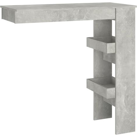 vidaXL Wand-Bar Tisch Grau Beton 102x45x103,5cm Holzwerkstoff