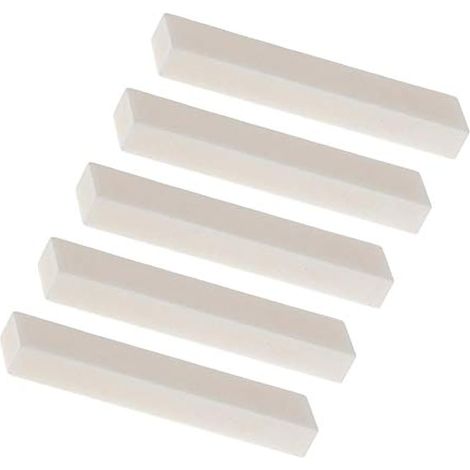 Lot de 5 sillets vierges en os pour guitare acoustique, électrique, classique ou LP - 52 x 10 x 6 mm (1/5)