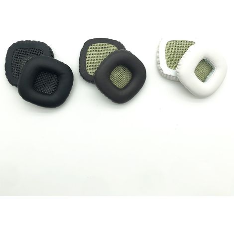 Coussinets d'oreille Major II, coussinets de rechange compatibles avec le casque Bluetooth MARSHALL MAJOR II (marron + noir + blanc) (1/4)
