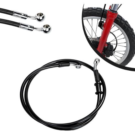 Durite Frein Moto 70cm,Durite Embrayage Hydraulique Durite Aviation pour Pit Bike Dirt Bike Enduro Motocross ATV Quad-Noir