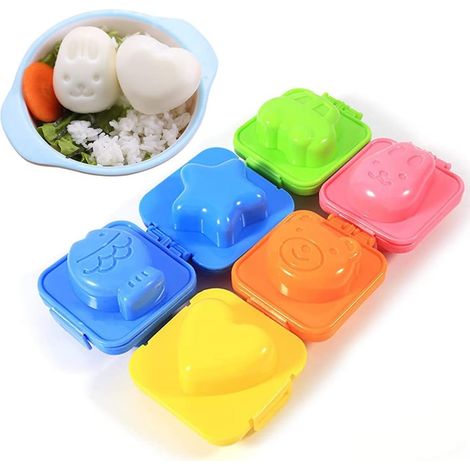 6 pièces/ensemble d'œufs de dessin animé moule boule de riz Sushi Kit de fabrication (1/5)