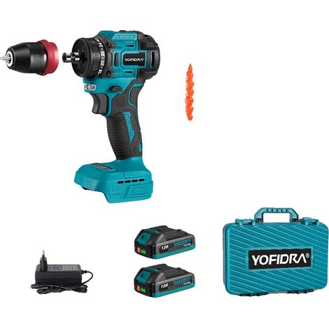 Visseuse Électrique, Moteur Sans Balais, Réglages de Couple Ajustables, 2xBatterie Set-B (1/2)