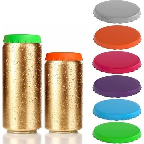 pezzi di coperchi in silicone per barattoli, protezioni per bevande, protezioni in silicone riutilizzabili per barattoli (1/4)