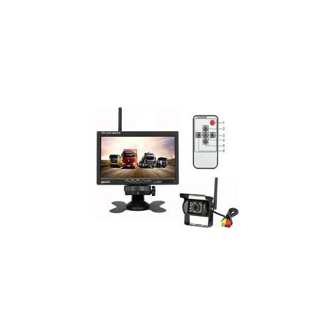 Caméra de recul sans fil 12V 24V – Vision nocturne 18 LED infrarouges – Moniteur TFT LCD 7 pouces étanche IP67 – Installation facile (1/3)