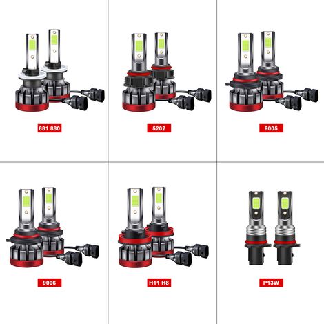 Bombillas LED para faros delanteros 5202, 30 W, 3000 lúmenes, kit de conversión LED ultrabrillante, resistente al agua IP68, paquete de 2 (1/3)