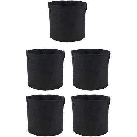 Pots en tissu, lot de 5 sacs de culture de 3 gallons -- (1/5)