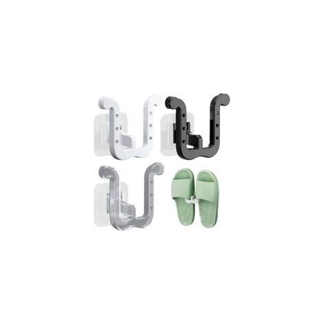 Juego de 3 zapateros de pared autoadhesivos e impermeables en forma de U para ahorrar espacio, ideales para puertas, armarios y baños - Crezuo (1/4)