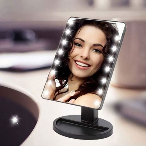 Miroir de maquillage de bureau 16 LED de miroir de maquillage de lumières 360 degrés librement (1/4)