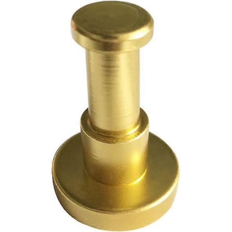Trois cintres muraux en aluminium plaqué or, adaptés pour suspendre vêtements et serviettes. (1/5)