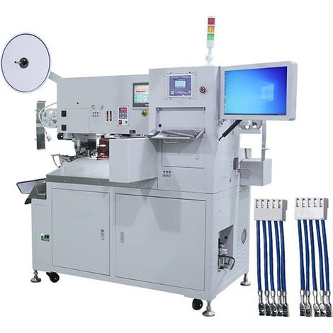 Machine à sertir automatique, insérant le connecteur d'un côté (1/2)