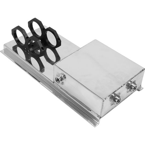 Réservoir supplémentaire de carburant 2,5L argent étanche robuste résistant à la chaleur, support de pompe 044 pour montage sous voiture. (1/5)