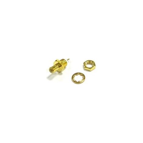 Connecteur coaxial RS PRO Mâle Droit, raccordement Soudage 50O Montage panneau ( Prix pour 1 )
