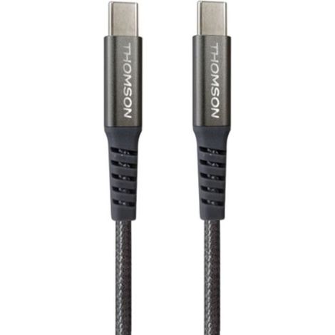 THOMSON USB-C to USB-C 100W Cable - Fast Charging and Data Transfer - 1.5m Length (1/3)