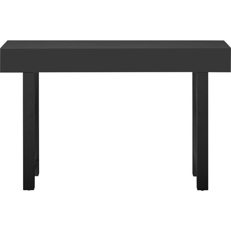 Consolle da ingresso nera in MDF con 2 cassetti, presa USB e Type-C, 120 x 35,5 x 76,5 cm (1/5)