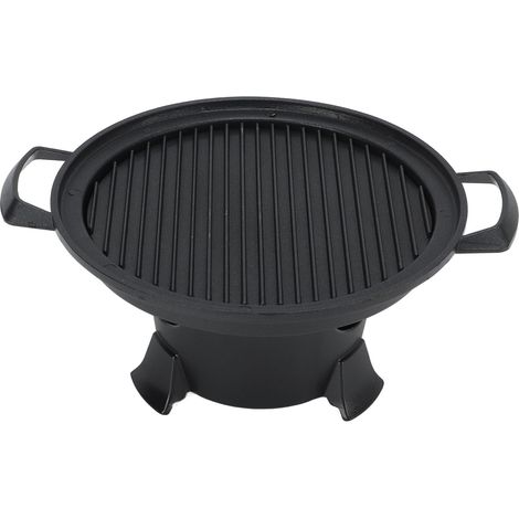 Grill de table portable Hibachi en aluminium moulé sous pression avec plaque antiadhésive pour les pique-niques et le camping en plein air (1/5)