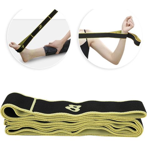Widerstandsband für Yoga und Fitness, zur Verbesserung der Flexibilität und des Trainings – Gelb (1/5)