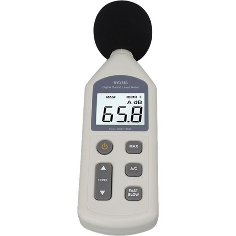 Sonomètre haute précision avec écran LCD, 30 à 130 dBA, 5 V, USB, détecteur de bruit rétroéclairé pour hôpitaux et centres commerciaux. (1/5)