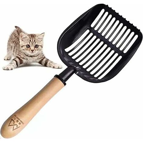à Litière pour Chat,Pelle à litière pour Chats antiadhésive en métal avec Support Pelle à litière de Toilettes pour Chats – Bac à litière de Chat pour Toilettes by (1/5)