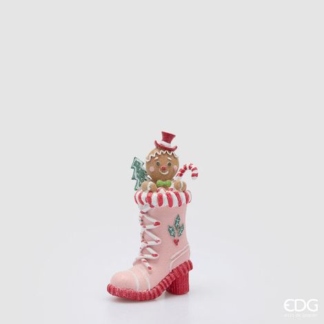 EDG Enzo De Gasperi Decoro di Natale Scarpa Candy H 22 Cm L 13 Cm L 8,5 Cm Rosa Mix