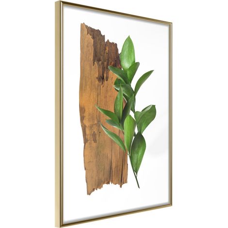 Affiche Murale Encadrée "Forest Bouquet" 40 x 60 cm Or (1/2)