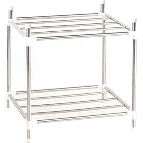 2 Layers Stainless Steel Kitchen Shelves Bathroom Shelves Thickened Heightened Storage Racks