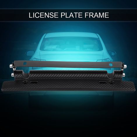 Support universel réglable en fibre de carbone pour plaque d'immatriculation de voiture (1/5)