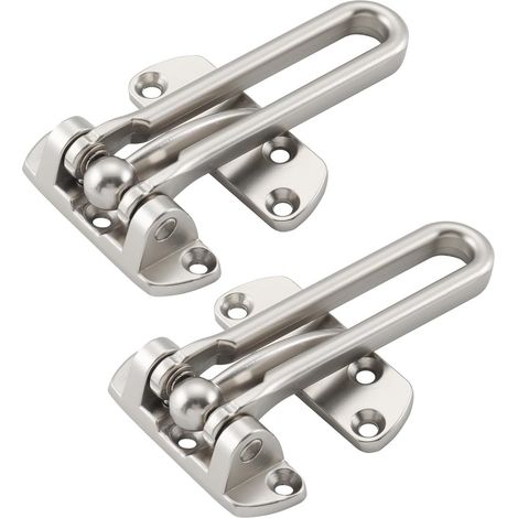 BEBUSINGOTO Schwingriegel-Türschlossriegel, Türsicherheitsriegel für mehr Sicherheit, verstärkter Türriegel-Schutzverschluss (2er-Pack) (1/5)