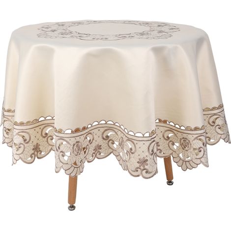 Nappe brodée pour la maison, 174 x 174 cm, protège-table de cuisine et de salle à manger, décoration (1/5)