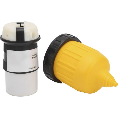 Connecteur de câble de camping-car avec prise verrouillable et anneau de protection, prise d'alimentation 30 A 125 V pour caravane ou remorque (1/5)