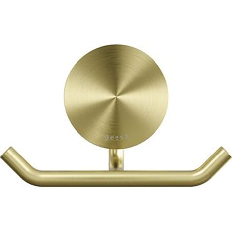 Geesa Handtuchhaken Wand Opal doppelt Badetuchhaken zum Bohren, gold gebürstet (1/5)