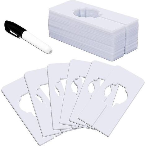 40 séparateurs de placard pour suspendre des vêtements - Séparateurs de taille de vêtements rectangulaires pour racks, séparateurs de placard blancs (1/3)
