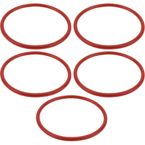 Lot de 5 courroies de rechange compactes pour perceuse d'établi 76 x 68 x 4 mm en caoutchouc polyuréthane vulcanisé rouge (1/5)