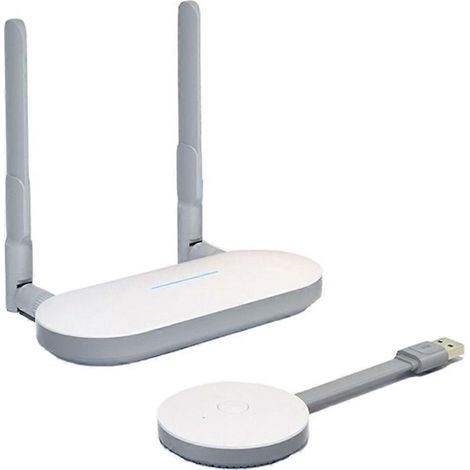 Répéteur sans fil 5G compatible HDMI 50 m, dongle d'affichage WiFi, kit émetteur-récepteur vidéo longue portée compatible HDMI (1/5)