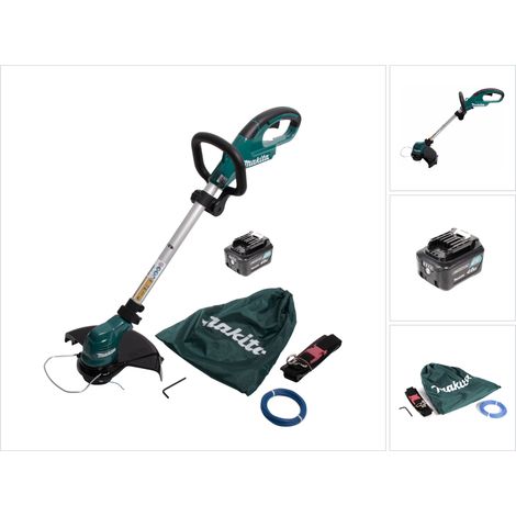 Makita UR 100 DM1 Tagliabordi a batteria 10,8 V + 1 batteria 4,0 Ah + 1 testina di taglio e accessori - senza caricabatteria