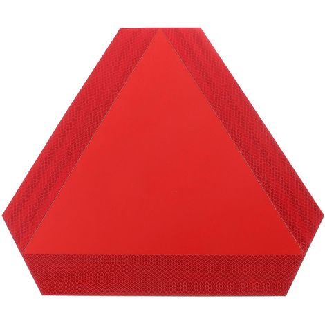 Panneau de sécurité pour véhicules lents avec triangle réfléchissant-40.50X35.00X0.20CM-Red (1/4)