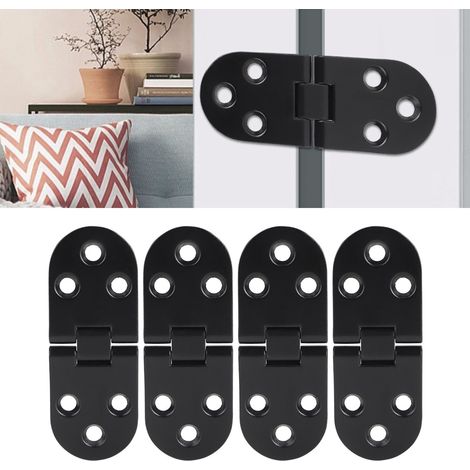 4er-Pack schwarze Zink-Klappscharniere für Tische und Türen (1/5)