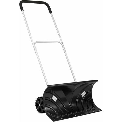 Pelle à neige 66 cm avec roues – Déblayeur ergonomique en plastique robuste – Guidon réglable en hauteur – Pour surfaces larges – Hecht