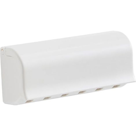 Porte-brosse à dents mural avec couvercle, installation sans perçage, support de salle de bain pour un rangement sec et propre, robuste (1/5)