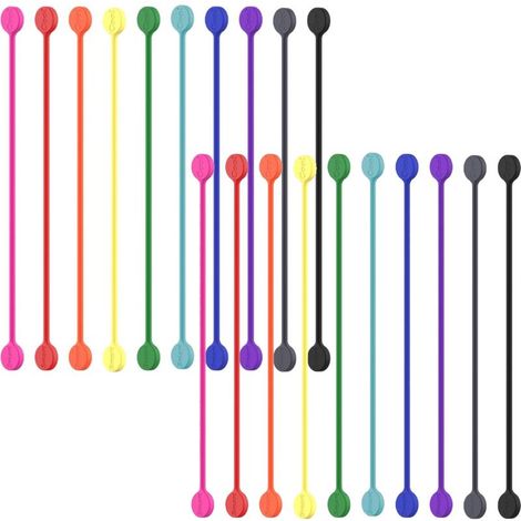Attaches câbles magnétiques réutilisables,attaches câbles magnétiques multifonctionnelles en silicone pour la gestion(20 pièces) (1/5)
