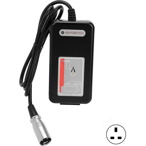 Chargeur de batterie 24 V 2 A pour véhicules électriques, fauteuils roulants, pièces détachées, accessoires pour fauteuils roulants, 110-240 V, prise britannique, YMMR (1/5)