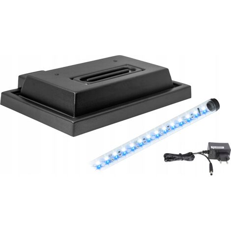 Aquariumabdeckung 40x25 schwarz + LED-Beleuchtung BN Tag/Nacht (1/5)
