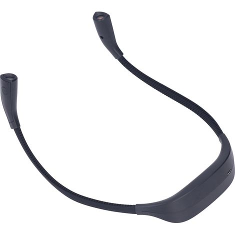Nackenleselampe, USB-wiederaufladbar, tragbare LED-Nackenleuchte zum Lesen und Reparieren, Schwarz (1/5)
