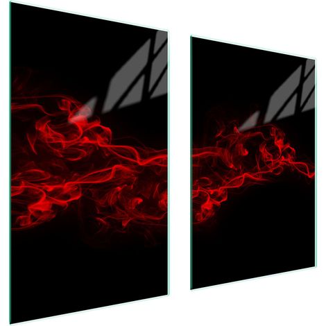 Assiette de protection en verre pour la cuisine 65x52 noire (1/5)