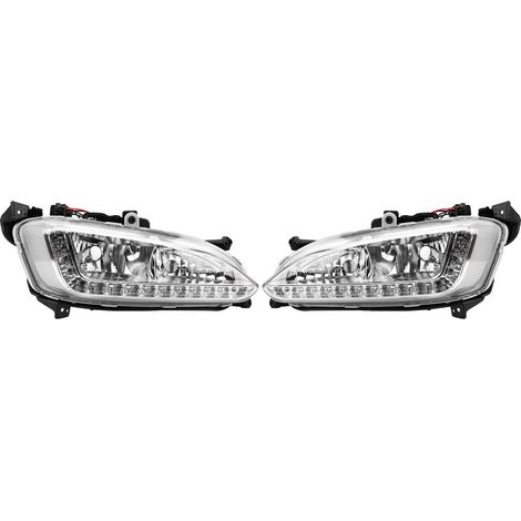 1 paire de feux de circulation diurnes de voiture DRL antibrouillard pour Santa Fe/IX45 2013-2015,A (1/5)