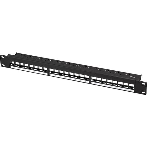 LOGILINK Patchpanel NK4065, 19", 24 Keystone-Module, schwarz