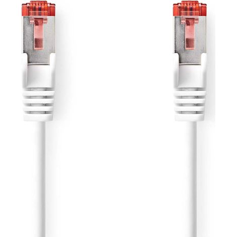 Nedis CAT6-Netzwerkkabel / RJ45 Stecker / RJ45 Stecker / S/FTP / 0.15 m / Innen / Rund / LSZH / Weiss / Box