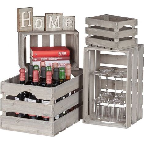 Scatola in legno shabby - set da 4 883 (1/5)