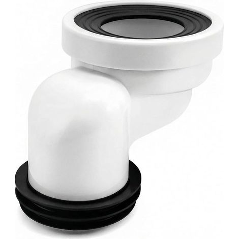 Connecteur de Cuvette de WC Décalé 100 mm, Accordement pour WC à Sortie Verticale (1/4)