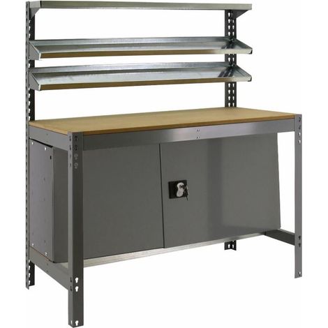 Mesa de Trabajo SIMONWORK BT 1 cabinet 1200 gris/madera (1/2)